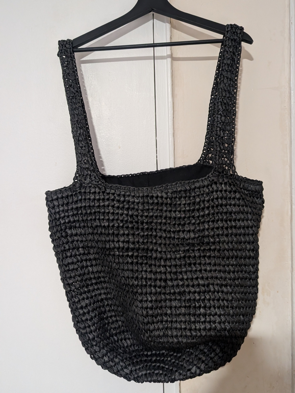 Primark Black Woven Tote Bag